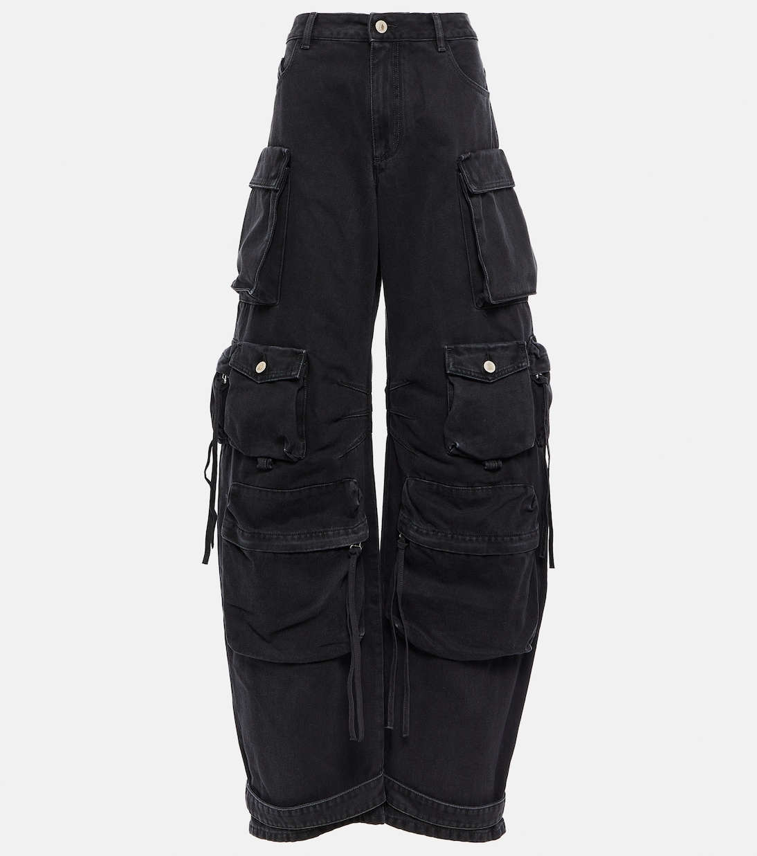 Pantalon cargo Fern à taille basse en jean | The Attico
