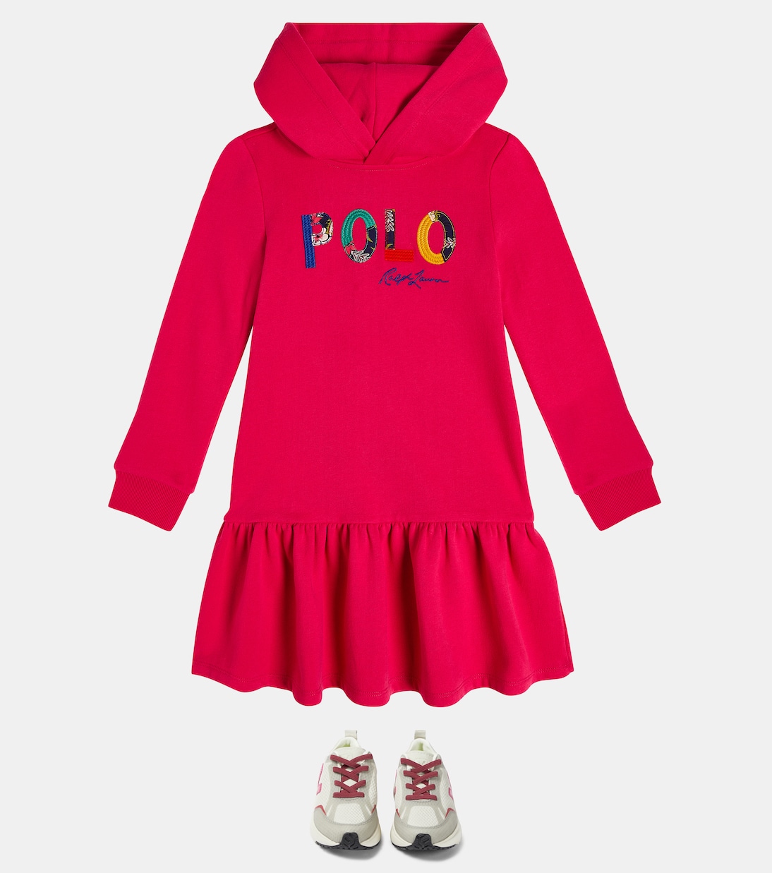 Abito in lana con cappuccio e logo | Polo Ralph Lauren Kids