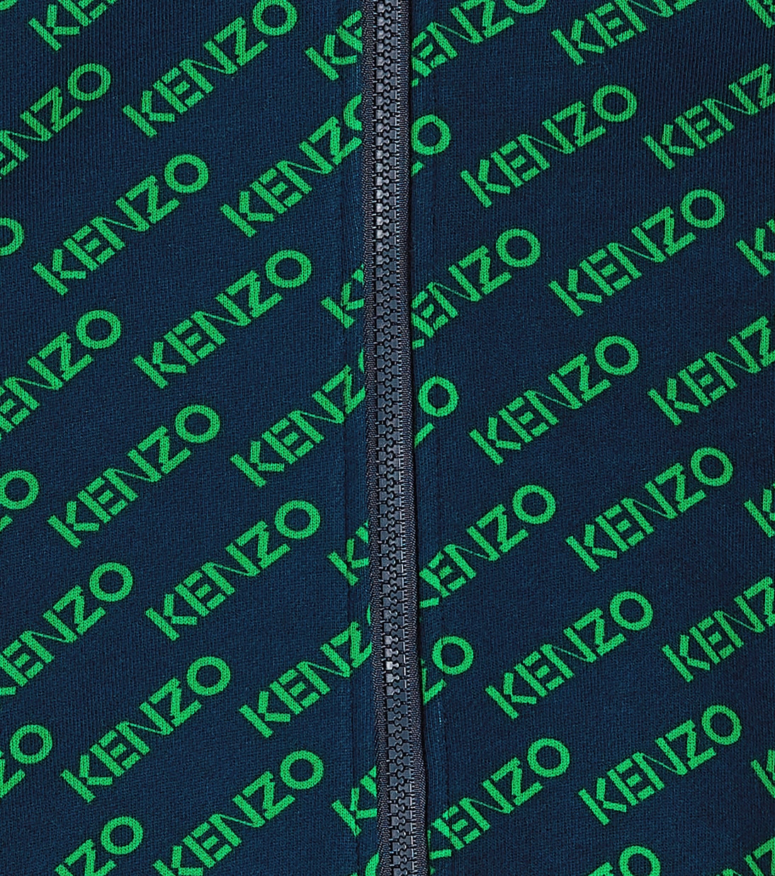 Felpa in cotone con zip e logo | Kenzo Kids