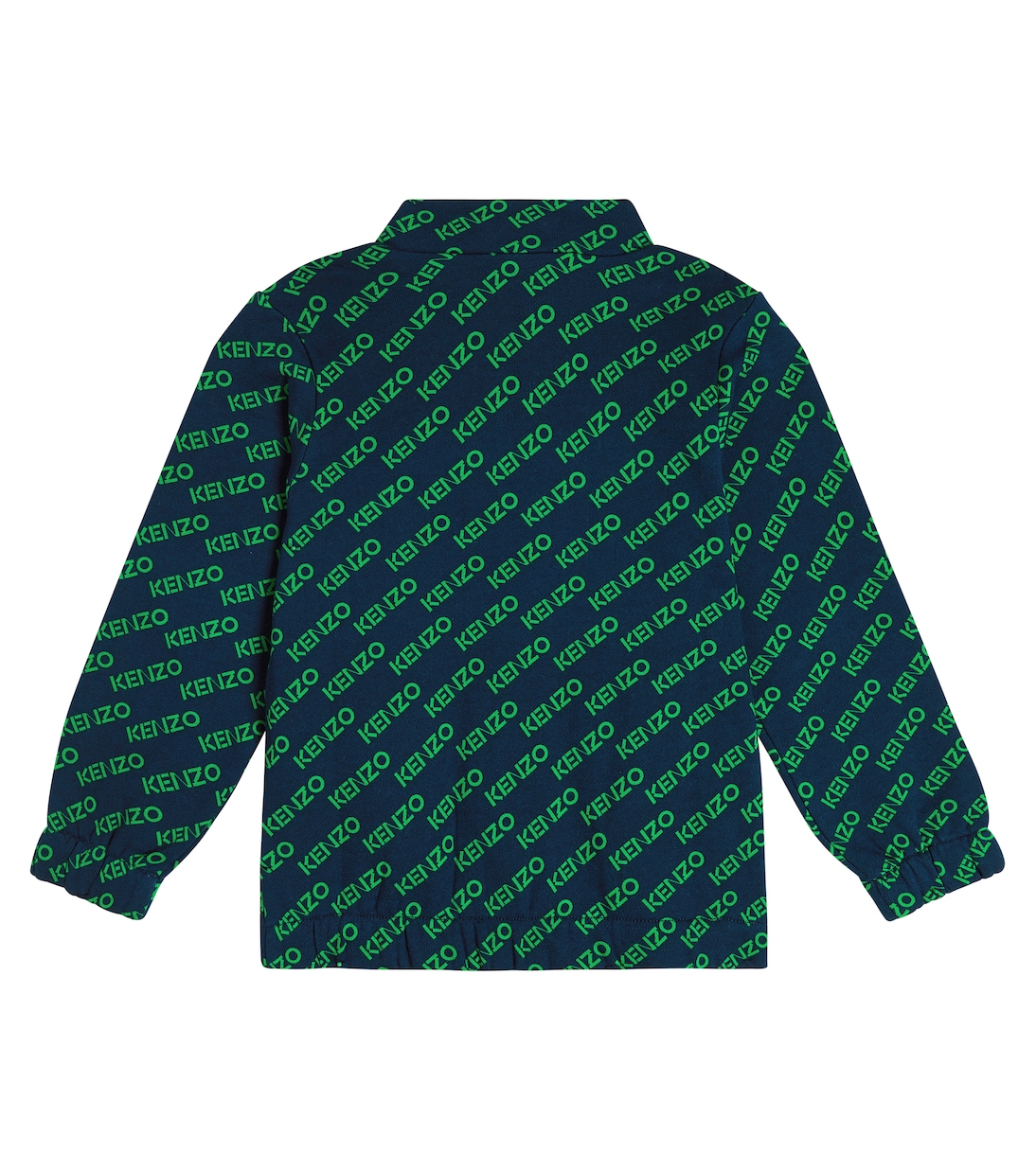 Felpa in cotone con zip e logo | Kenzo Kids