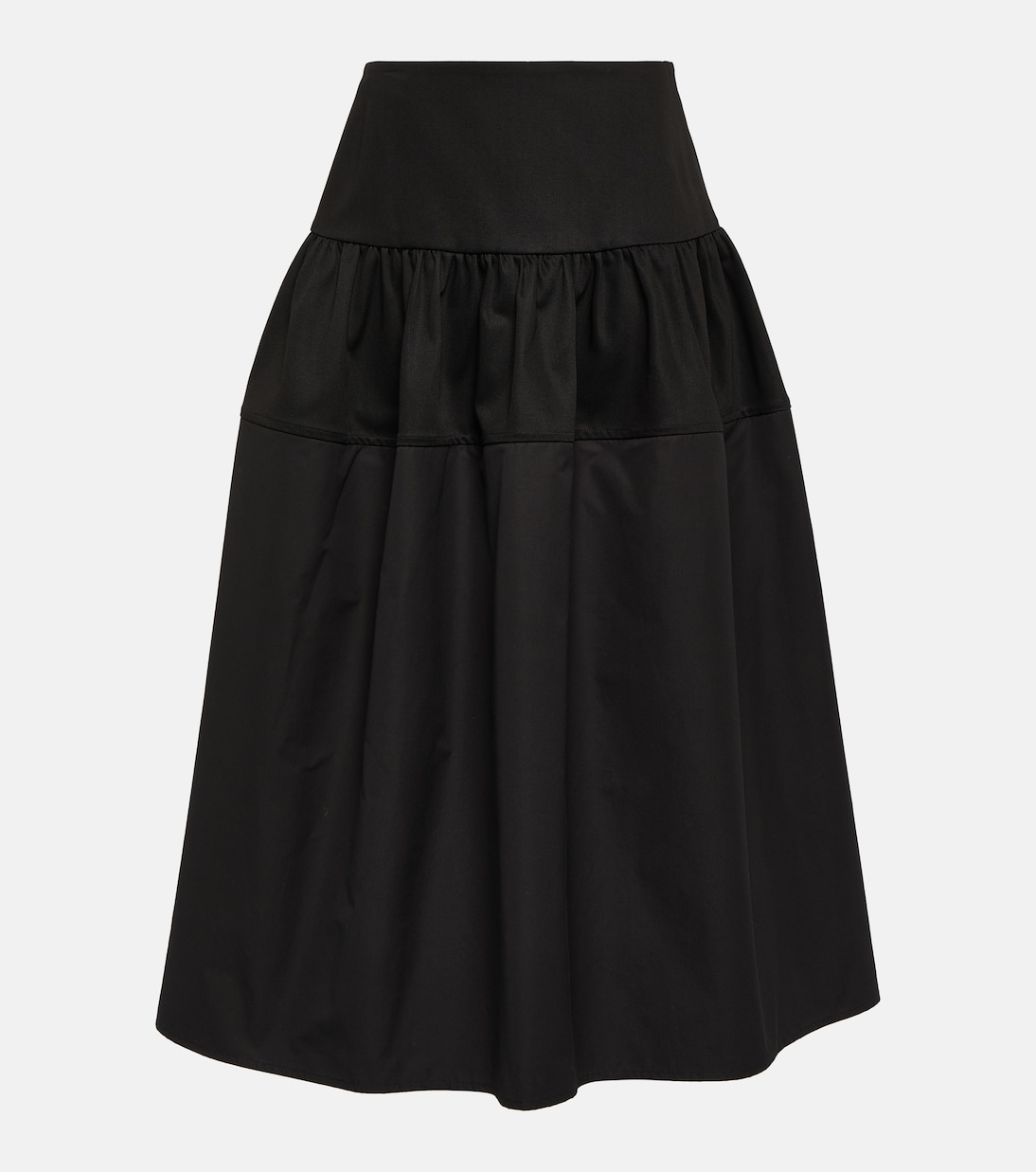 Falda midi de algodón de tiro alto | Jil Sander