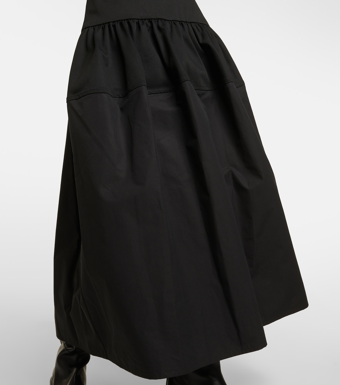 Falda midi de algodón de tiro alto | Jil Sander