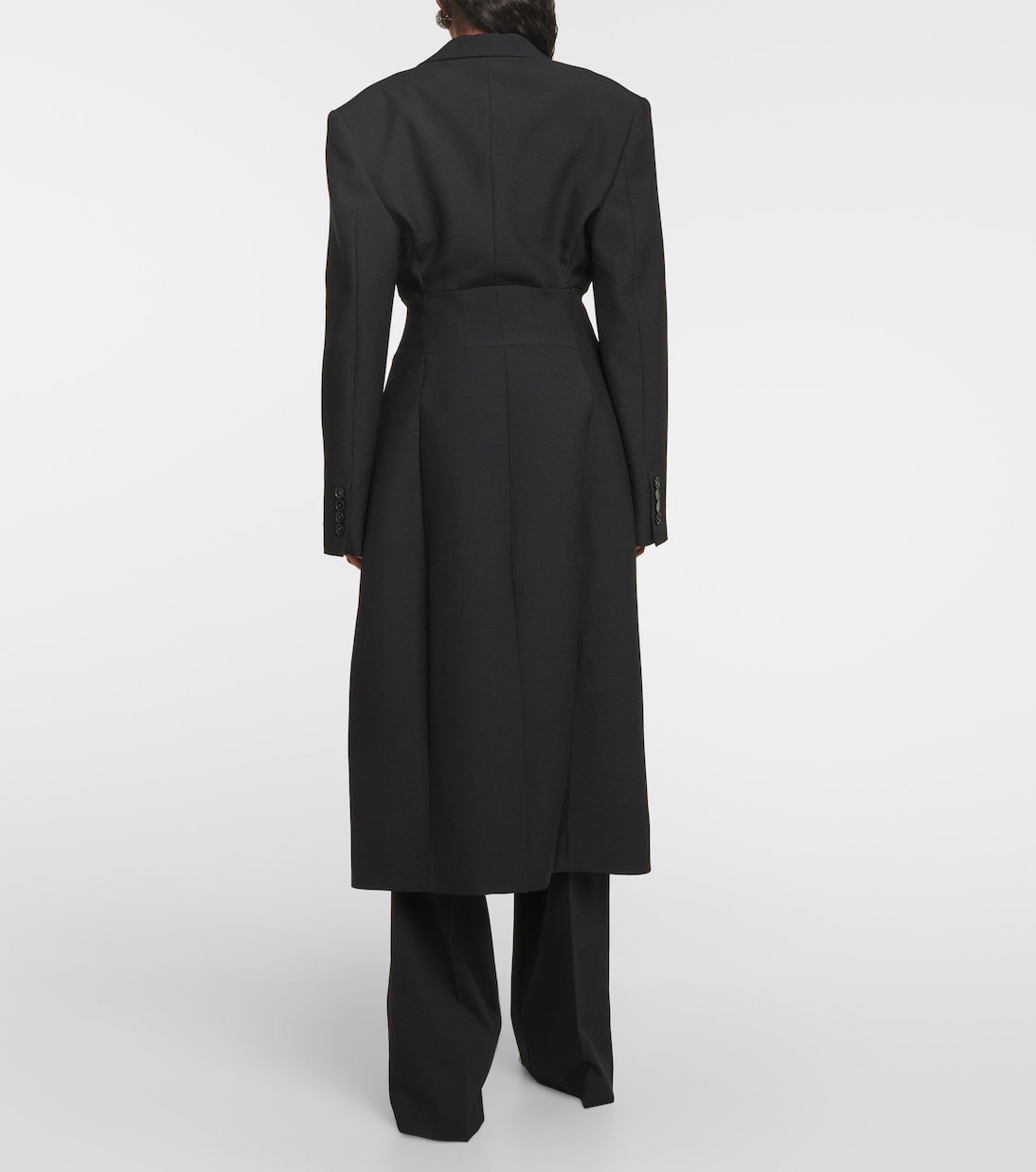 Abrigo de botonadura simple de lana  | Stella McCartney