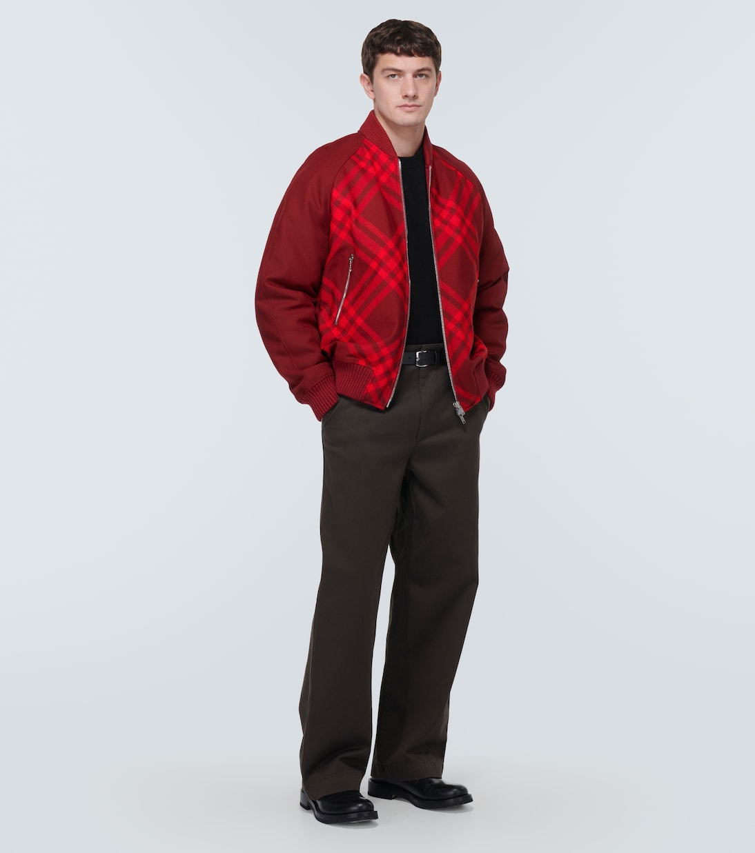 Red burberry jacket mens clearance