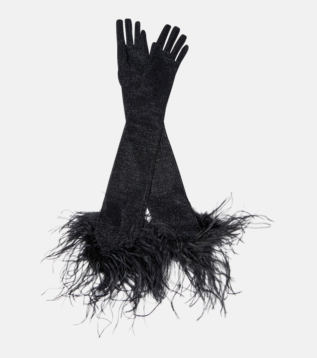 Guanti Lumière Plumage metallizzati | Oséree
