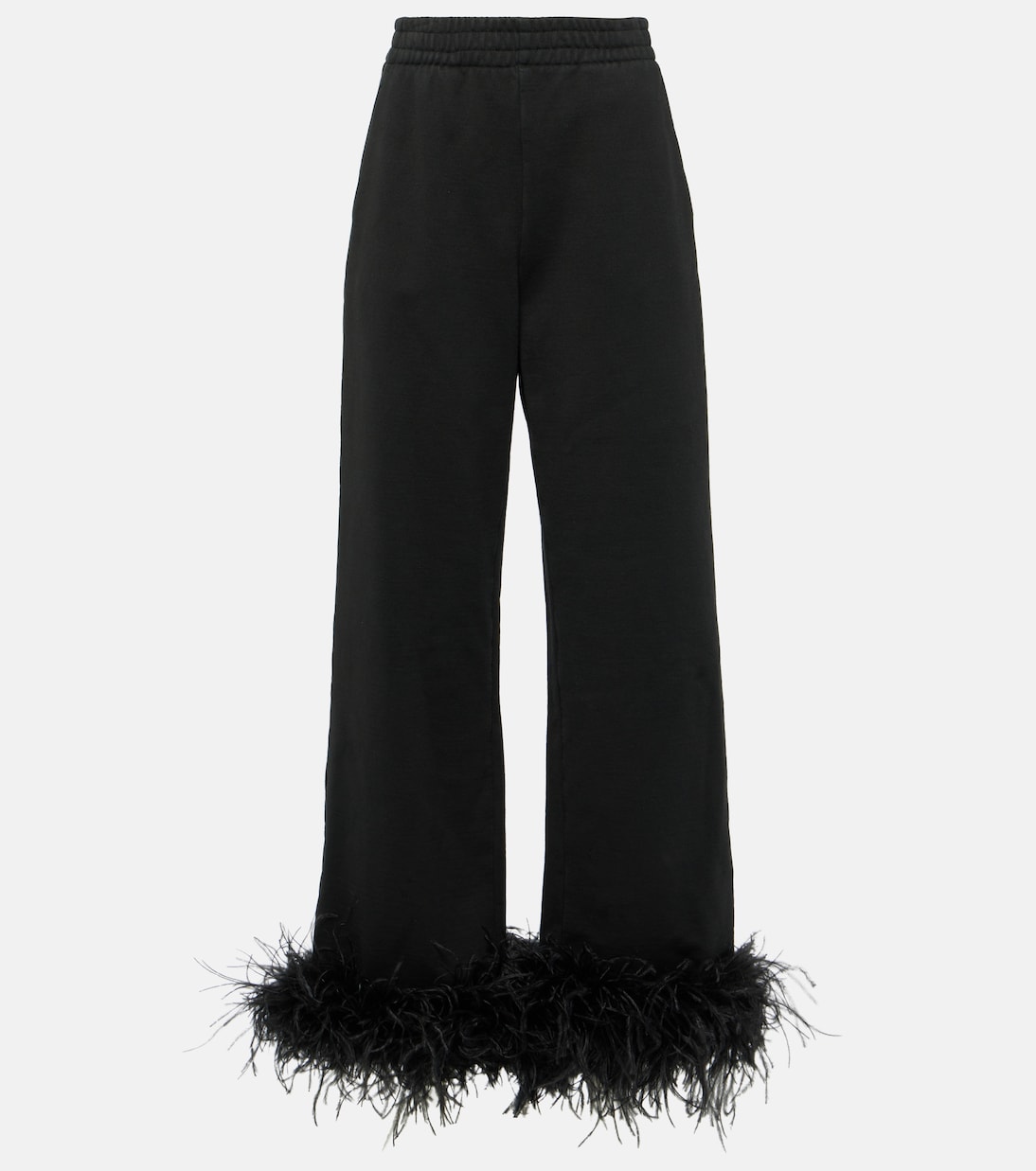 Pantaloni in cotone con piume | Prada