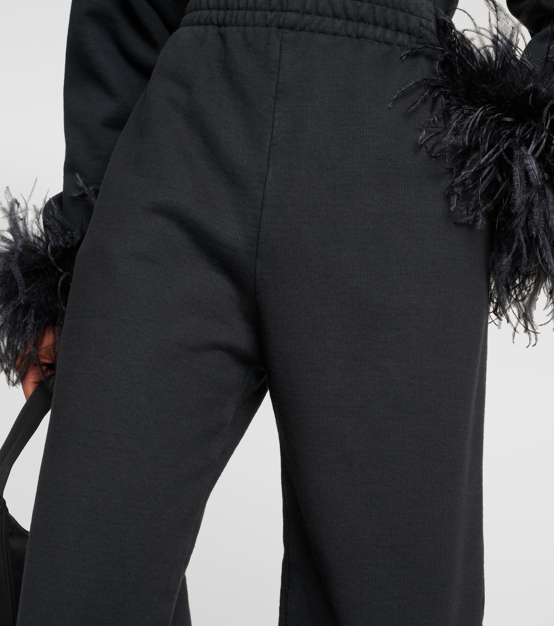 Pantaloni in cotone con piume | Prada