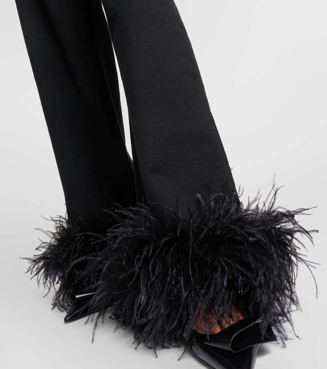 Pantaloni in cotone con piume | Prada