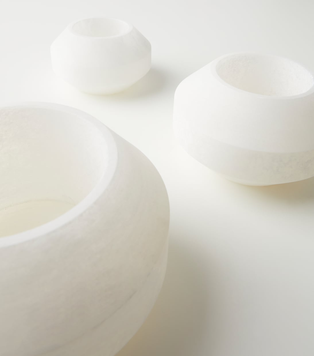 Large alabaster tealight holder by Marie Michielssen | Serax