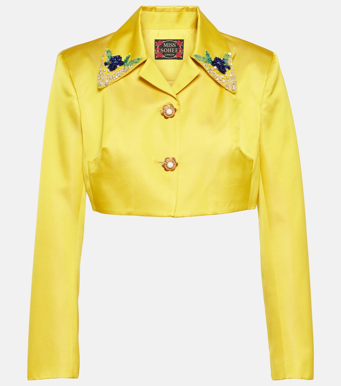 Embellished jacket and crop top set | Miss Sohee