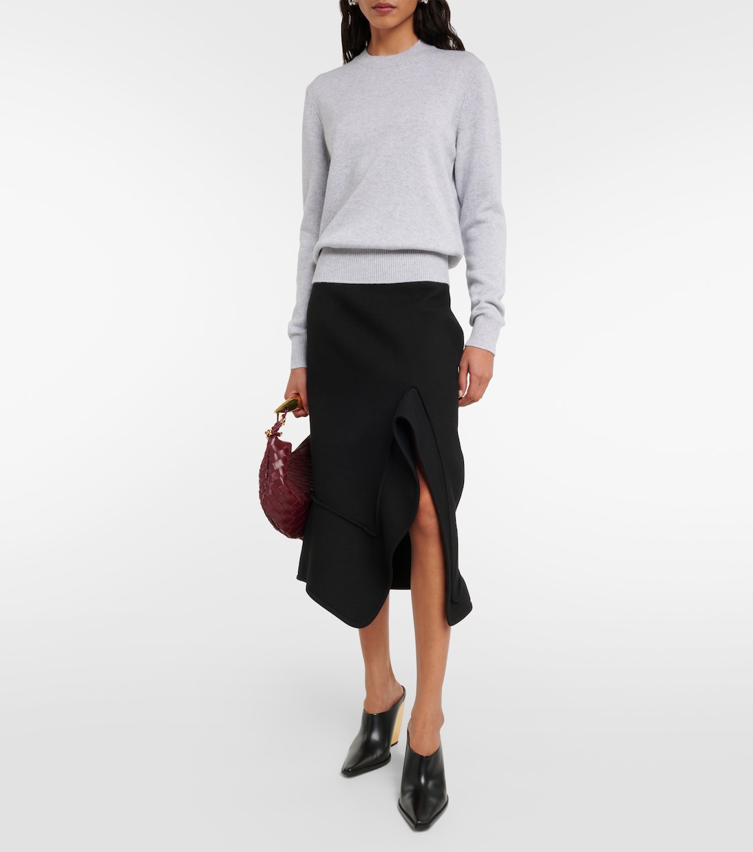 Pullover aus Kaschmir mit Leder | Bottega Veneta