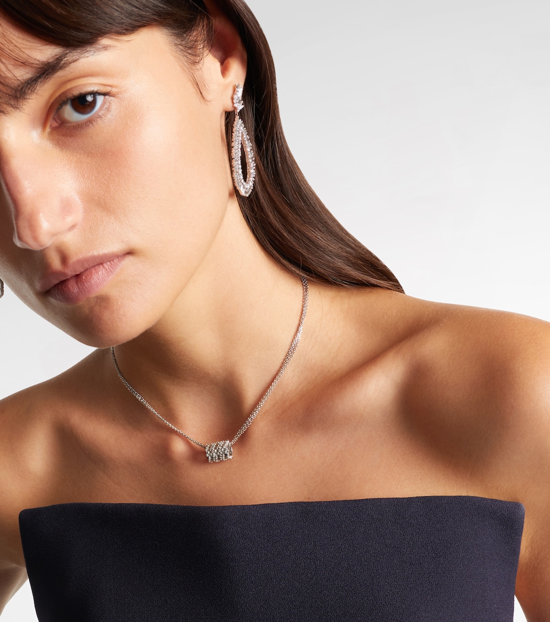 Halskette aus 18kt Weißgold mit Diamanten | Suzanne Kalan
