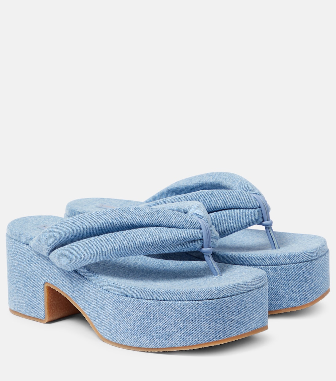 Denim platform thong sandals  | Dries Van Noten