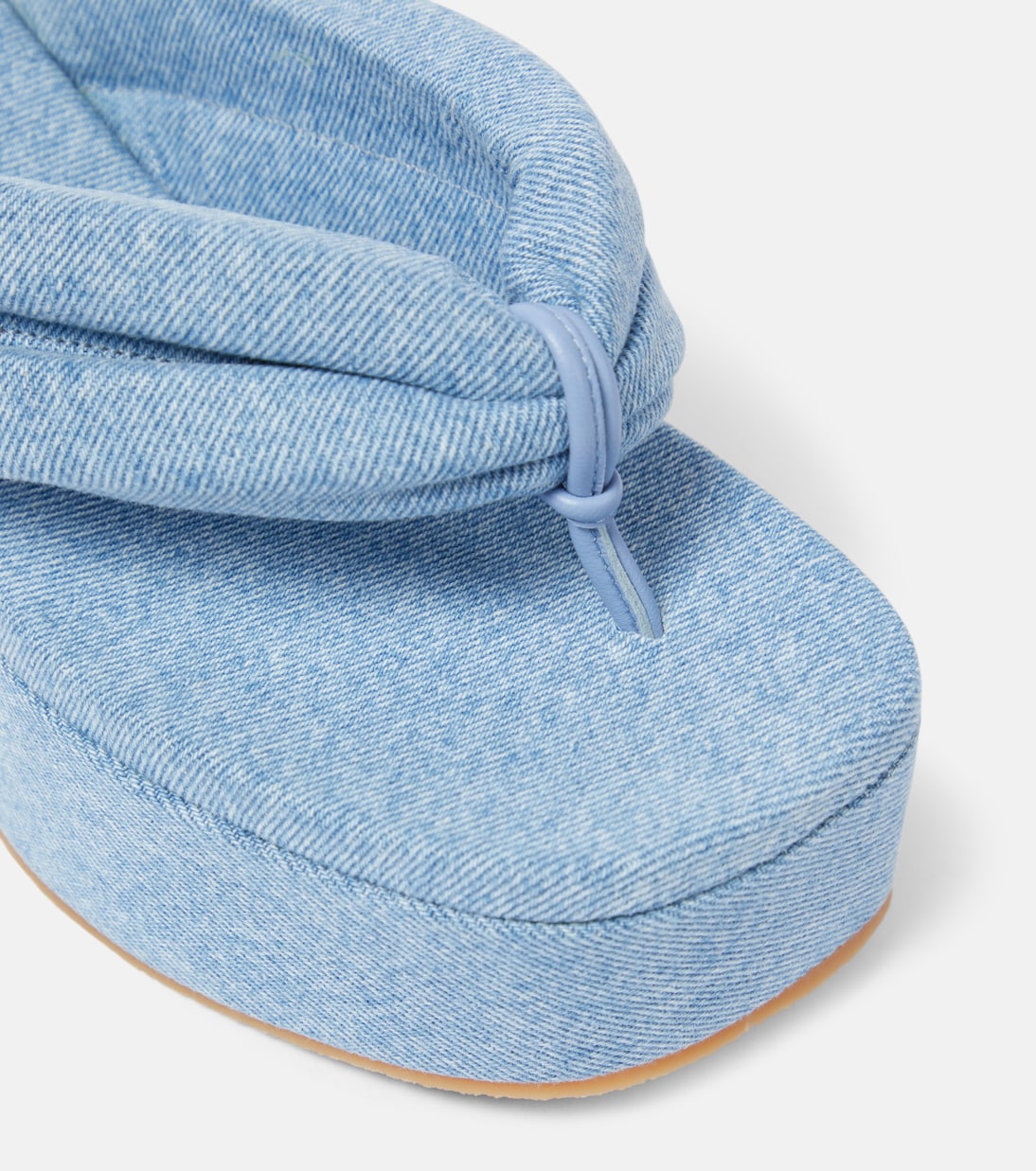 Denim platform thong sandals  | Dries Van Noten
