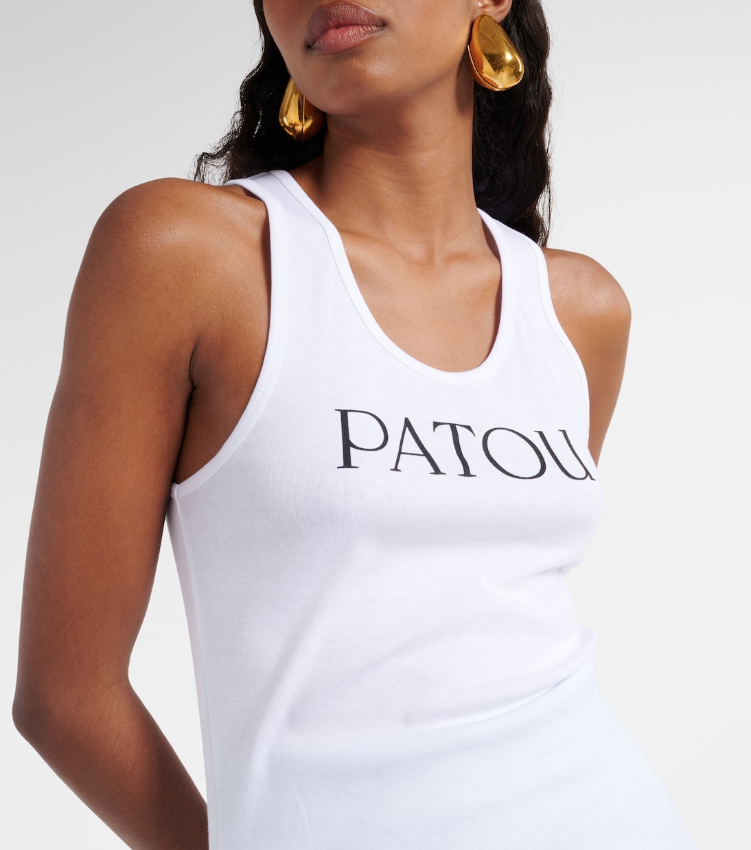 Tank top de jersey de algodón con logo | Patou