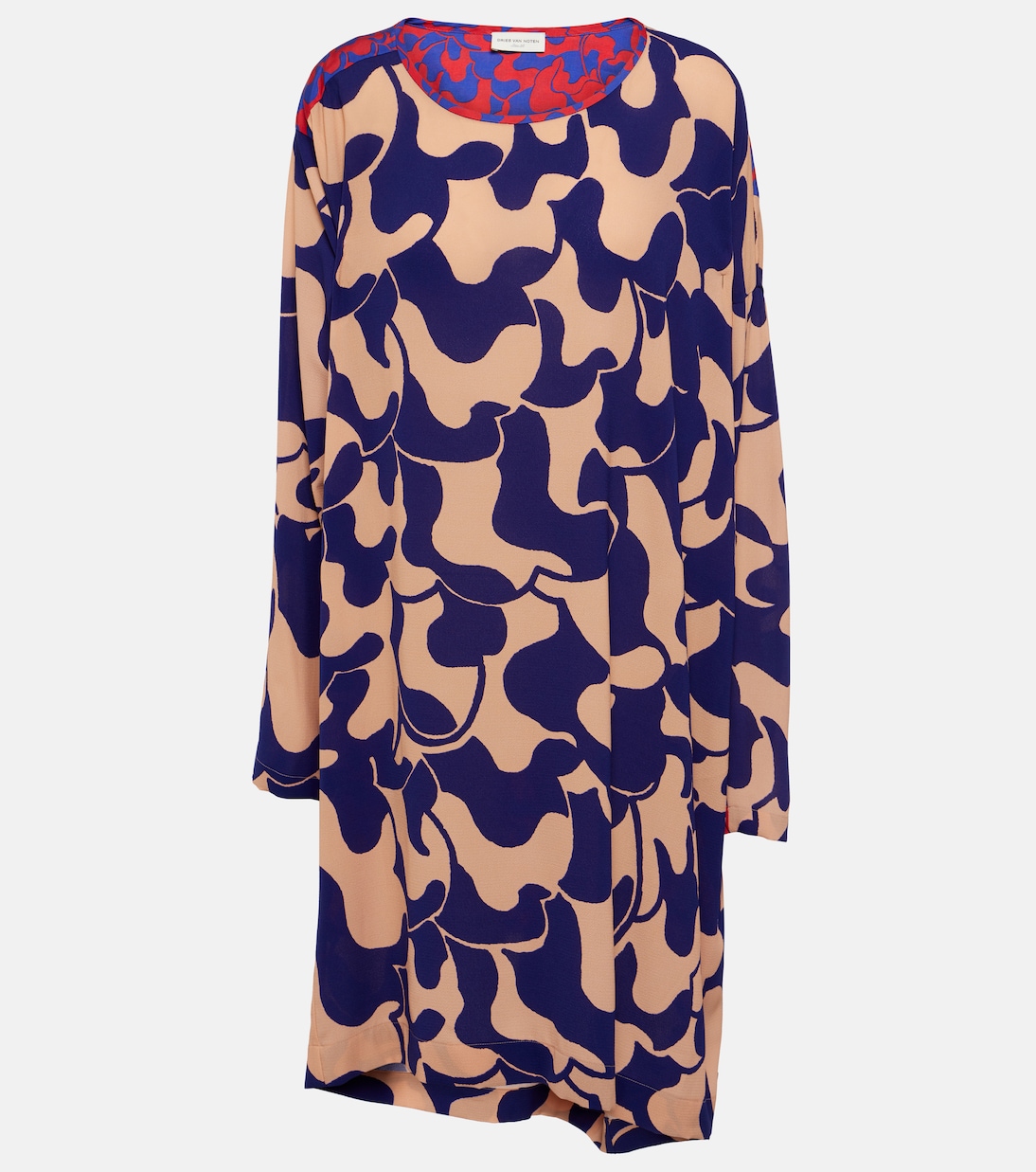Miniabito in crêpe con stampa | Dries Van Noten