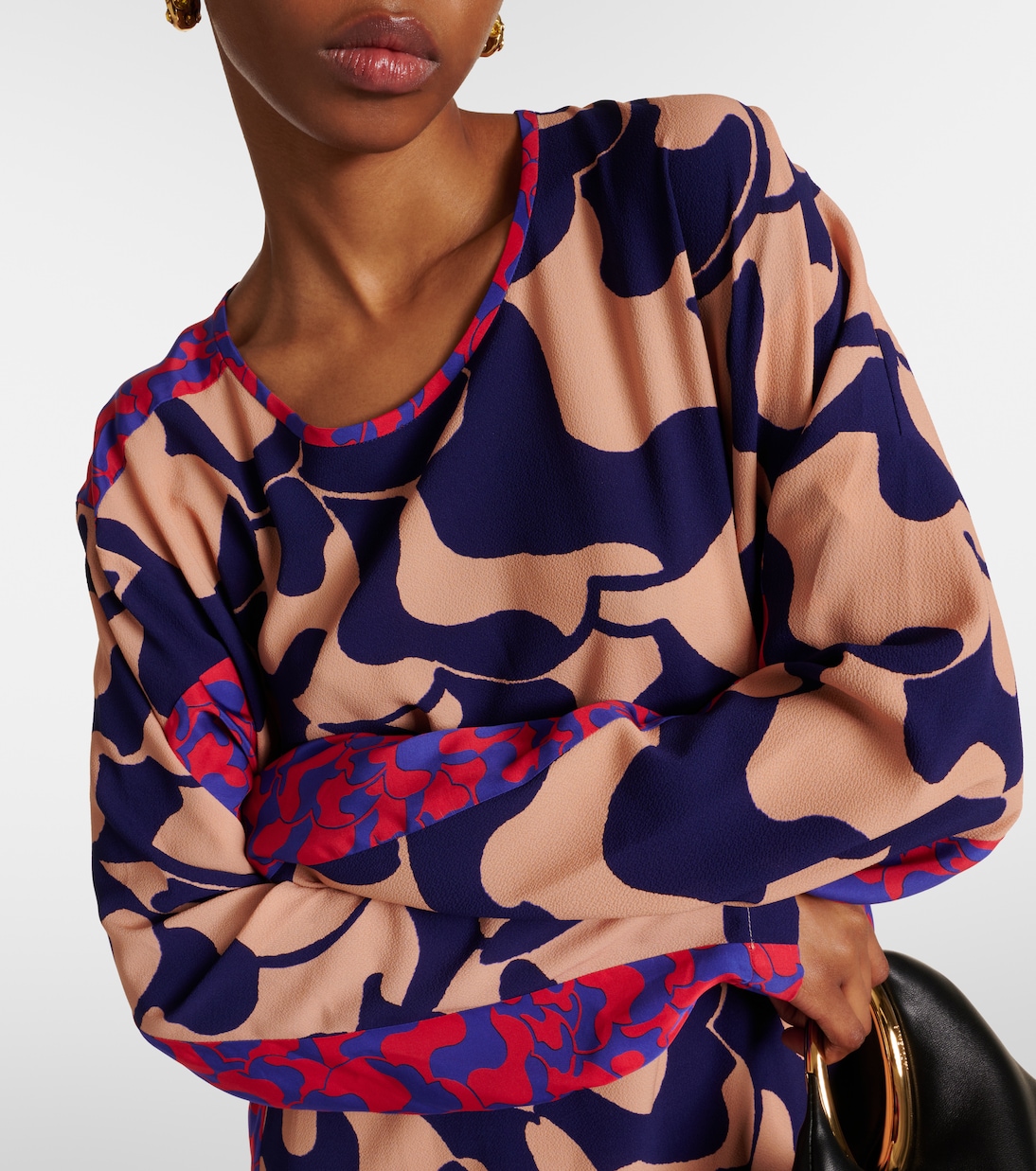 Miniabito in crêpe con stampa | Dries Van Noten