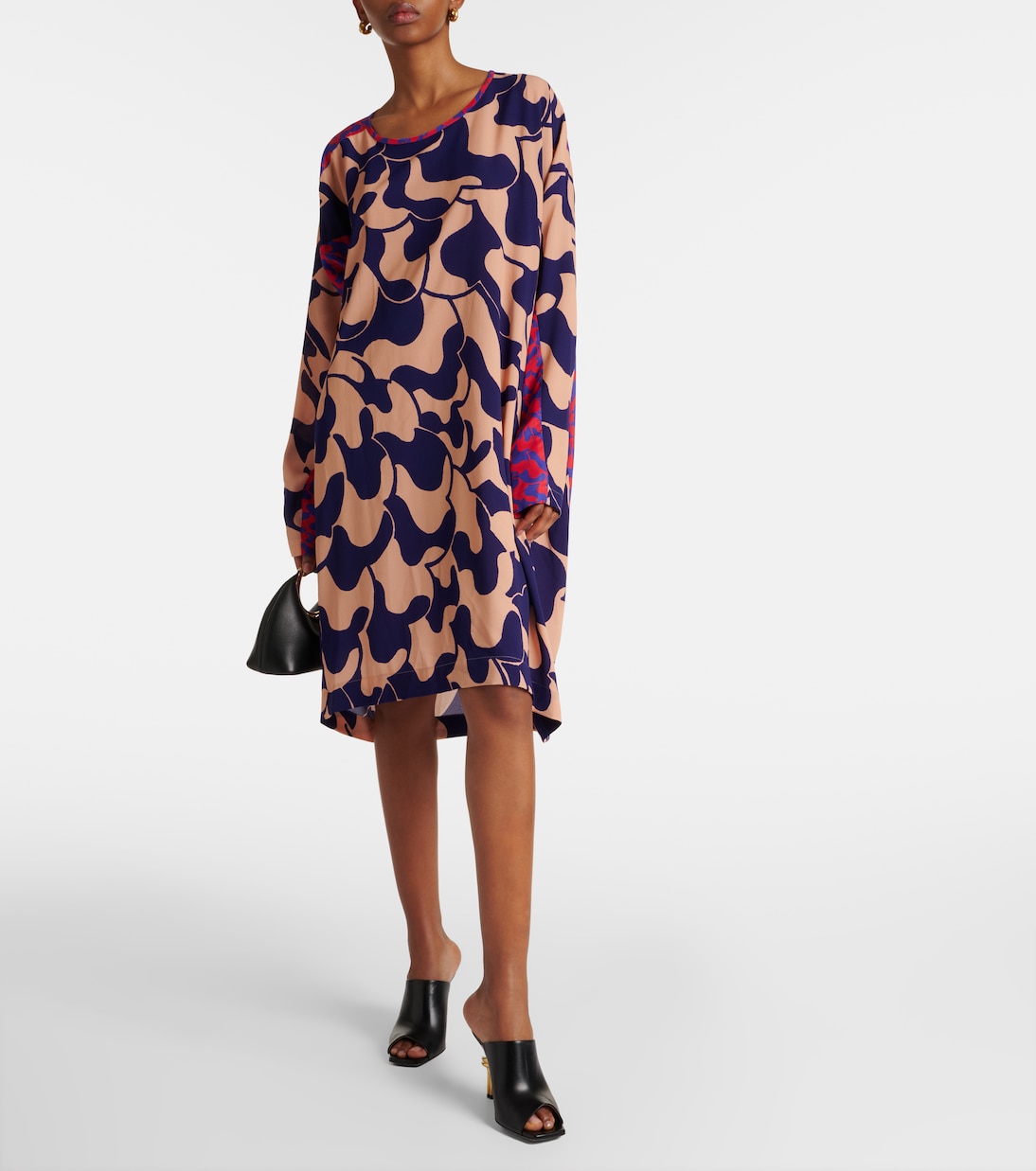 Miniabito in crêpe con stampa | Dries Van Noten