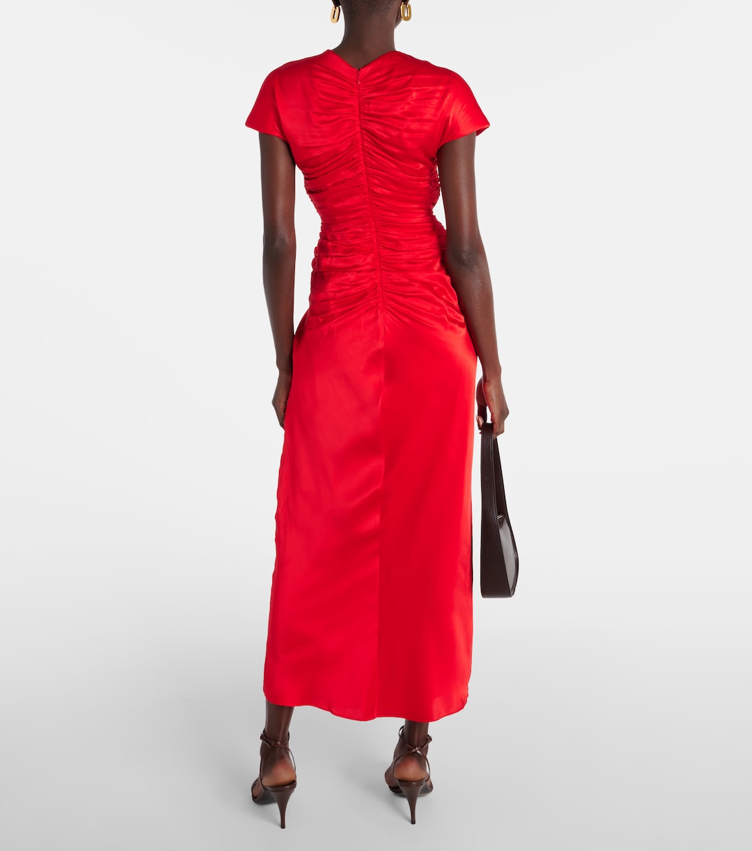 Abito midi Aubree in seta con ruches | Tove