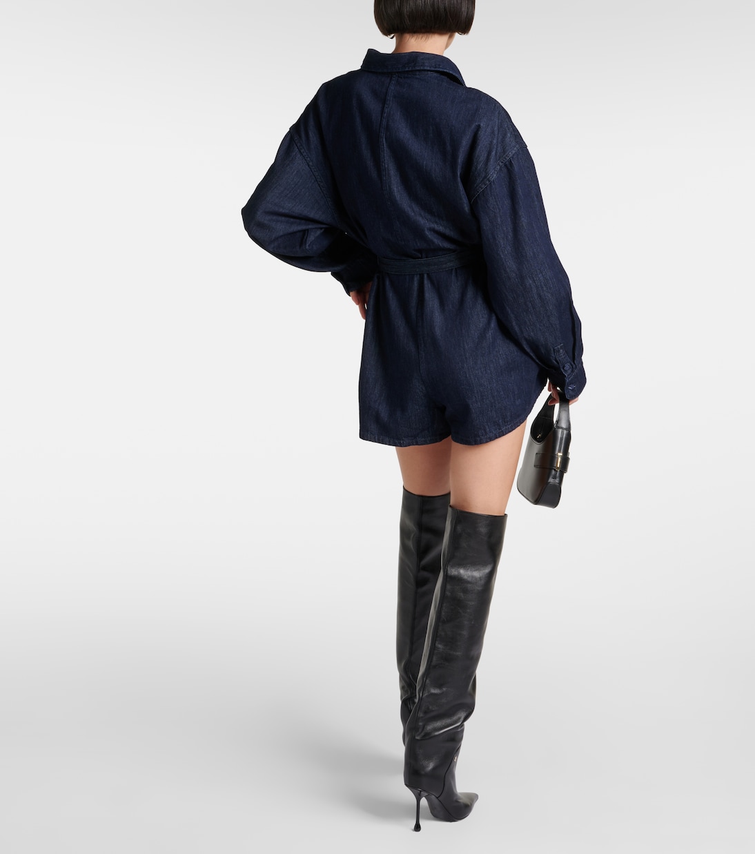 Combi-short Wren en jean | The Frankie Shop