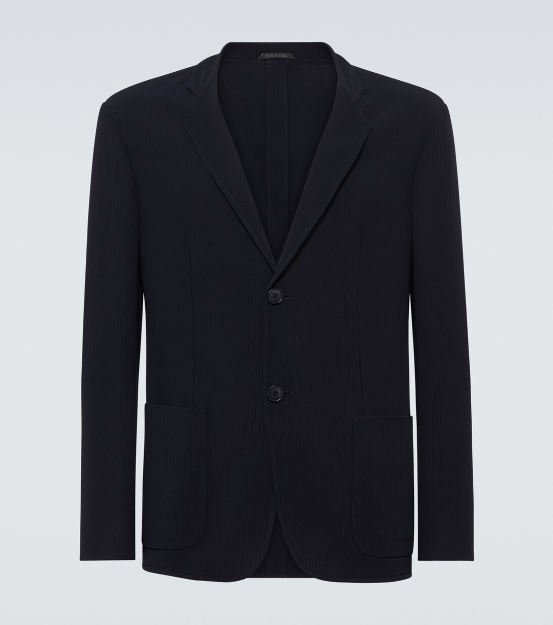 Blazer en laine vierge en bleu Giorgio Armani Mytheresa