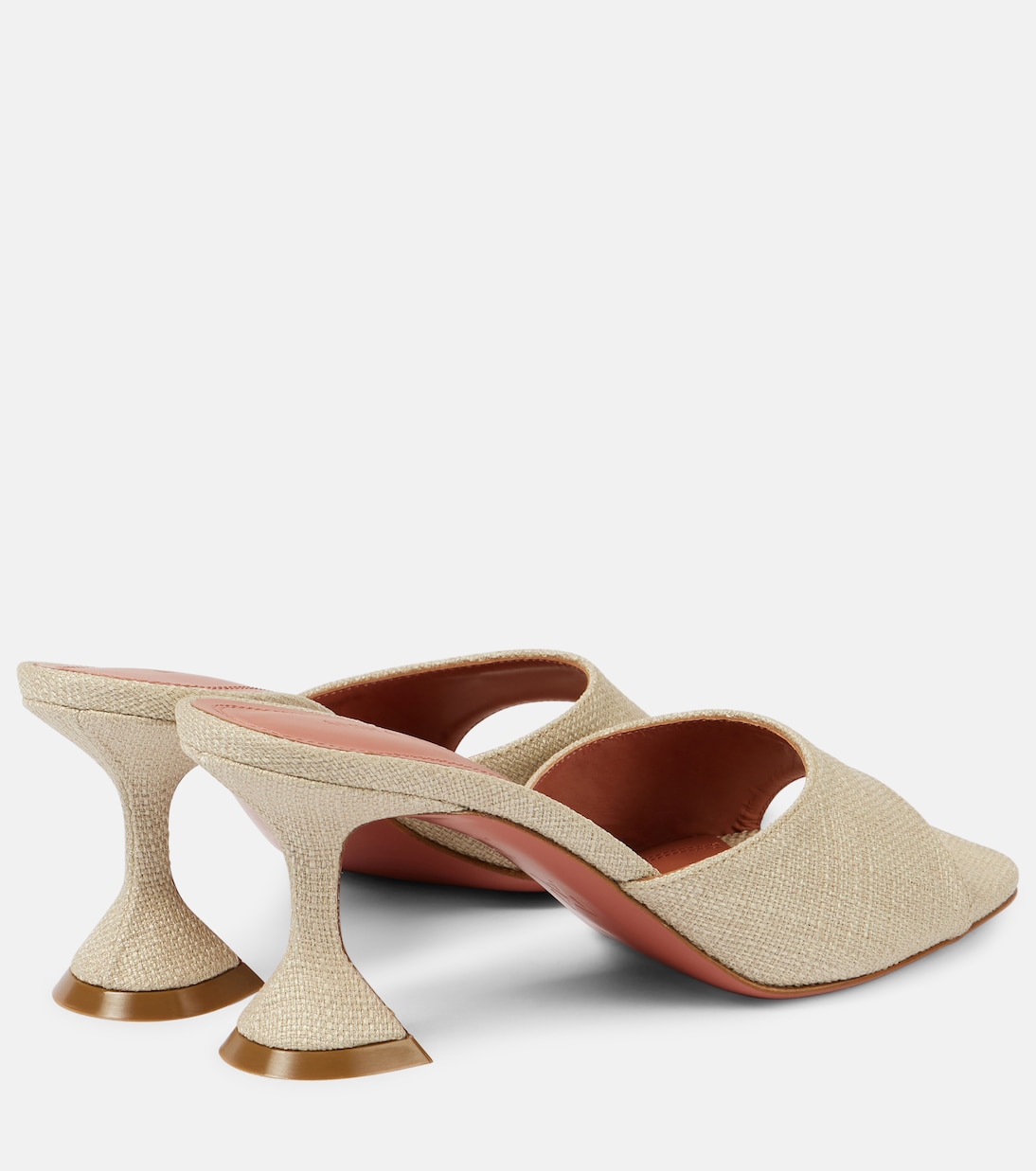 Pantoletten Lupita 70 aus Canvas | Amina Muaddi