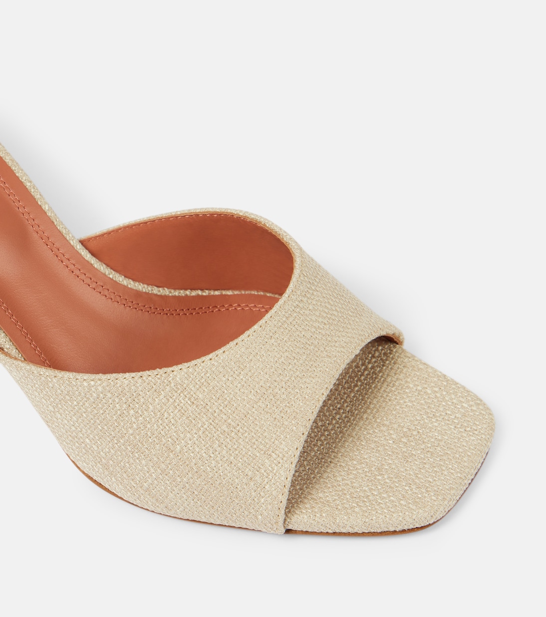 Pantoletten Lupita 70 aus Canvas | Amina Muaddi