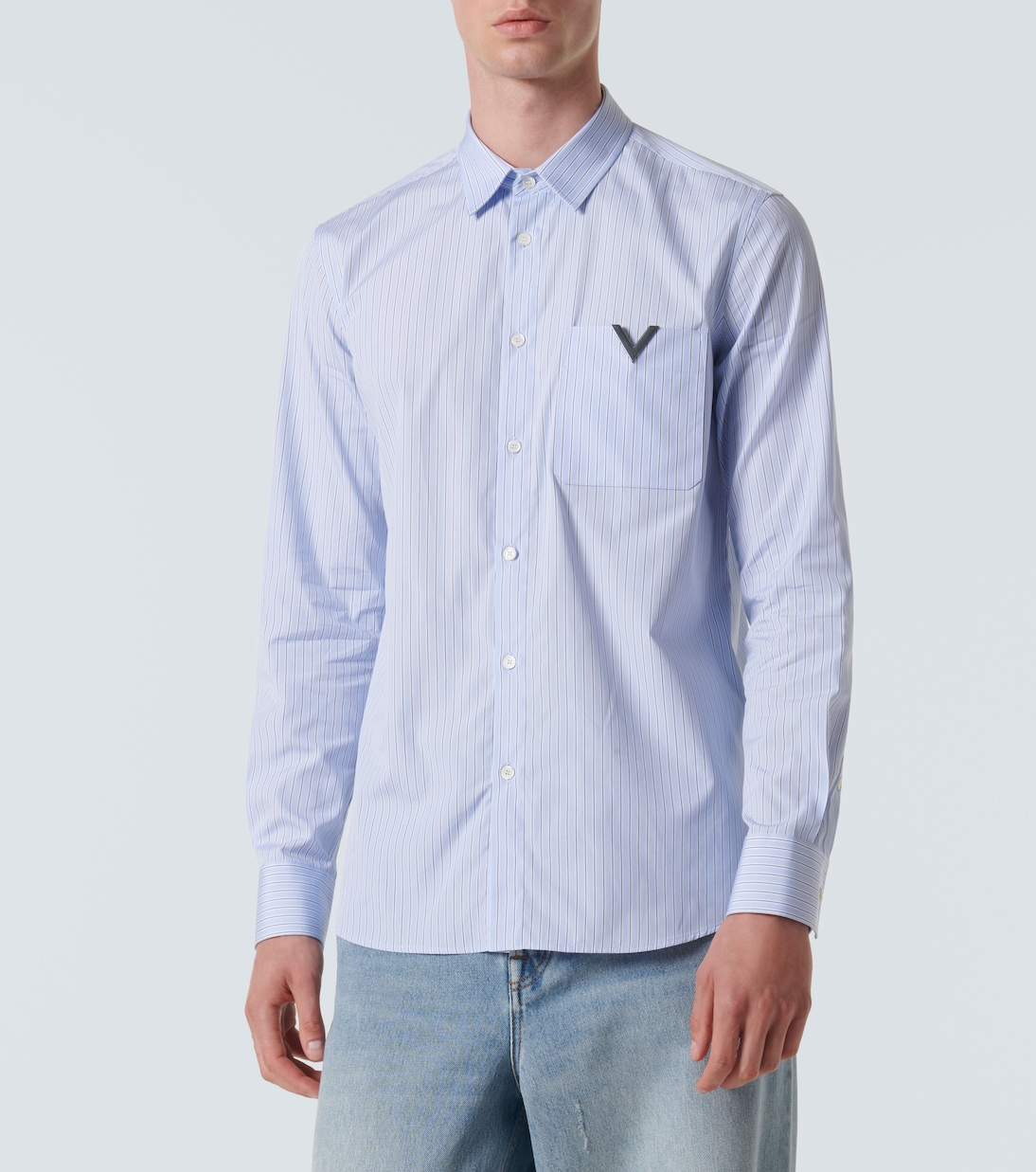 Chemise rayée en coton | Valentino