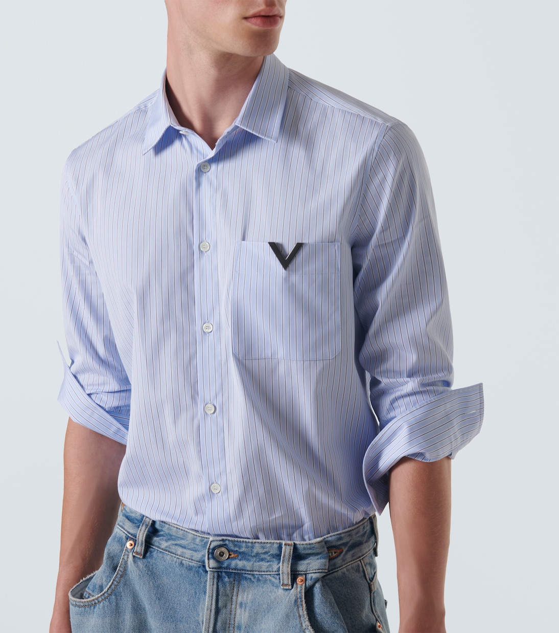 Chemise rayée en coton | Valentino