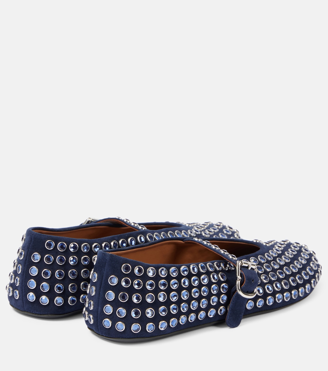 Embellished suede ballet flats | Alaïa