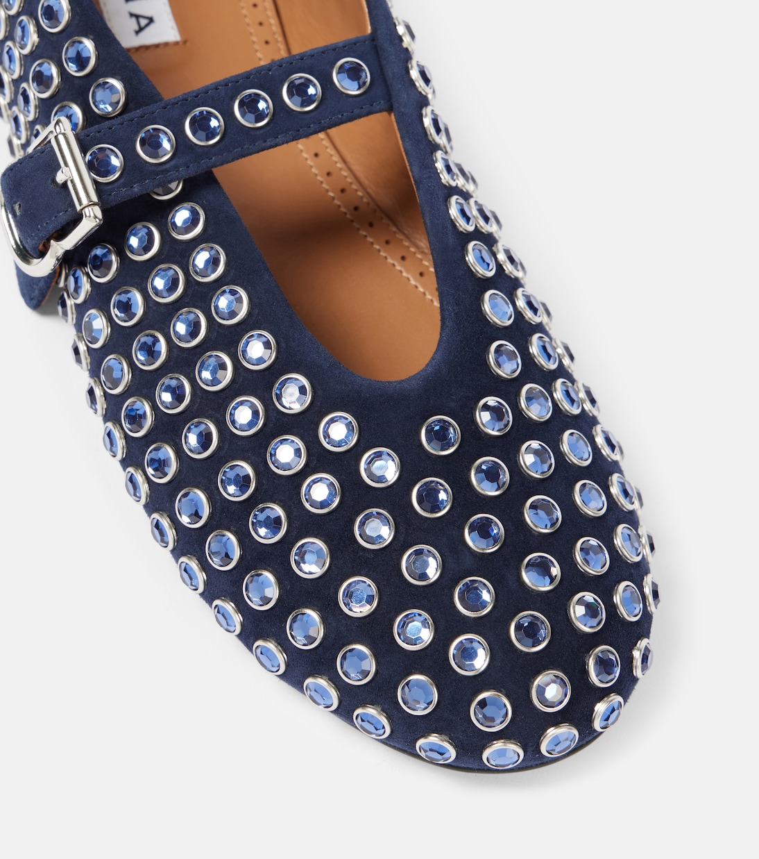 Embellished suede ballet flats | Alaïa