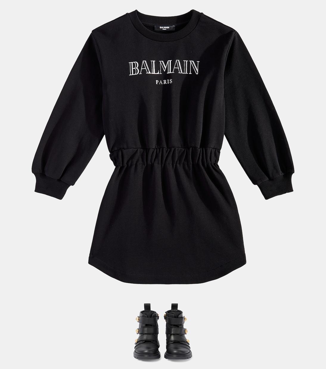 Kleid aus Baumwoll-Jersey | Balmain Kids