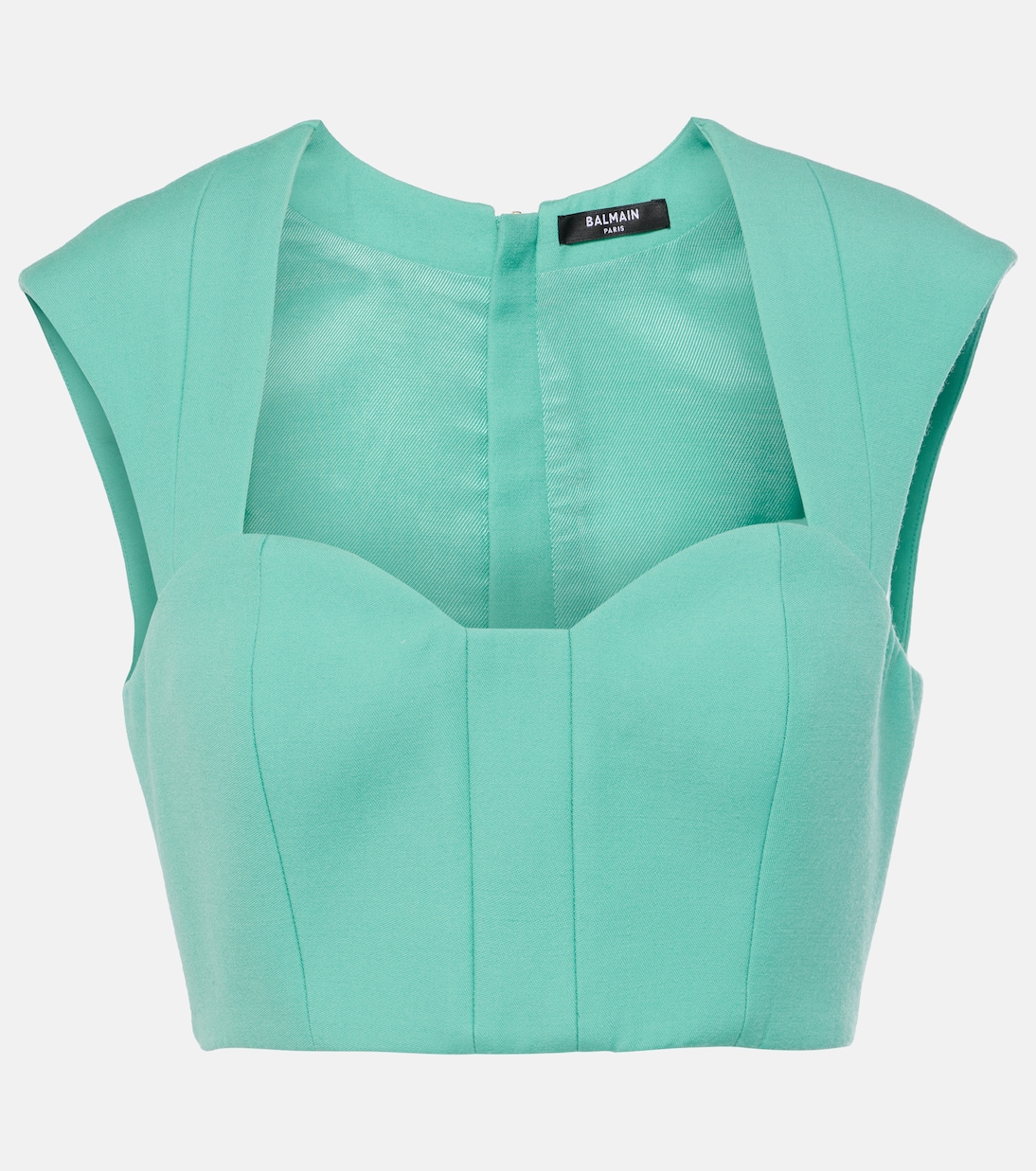 Top raccourci en laine | Balmain