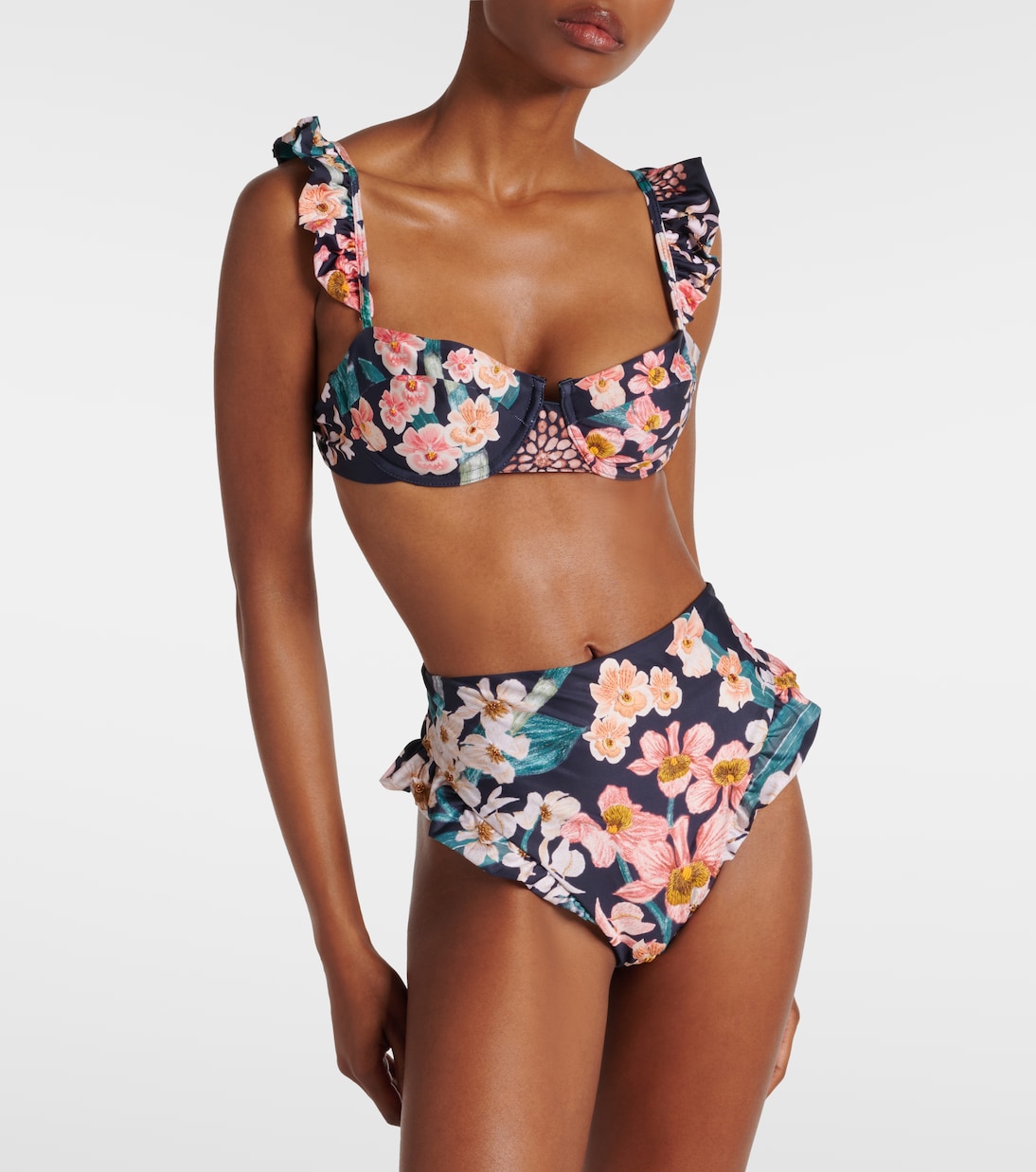 Kiwi Danza floral bikini top | Agua by Agua Bendita
