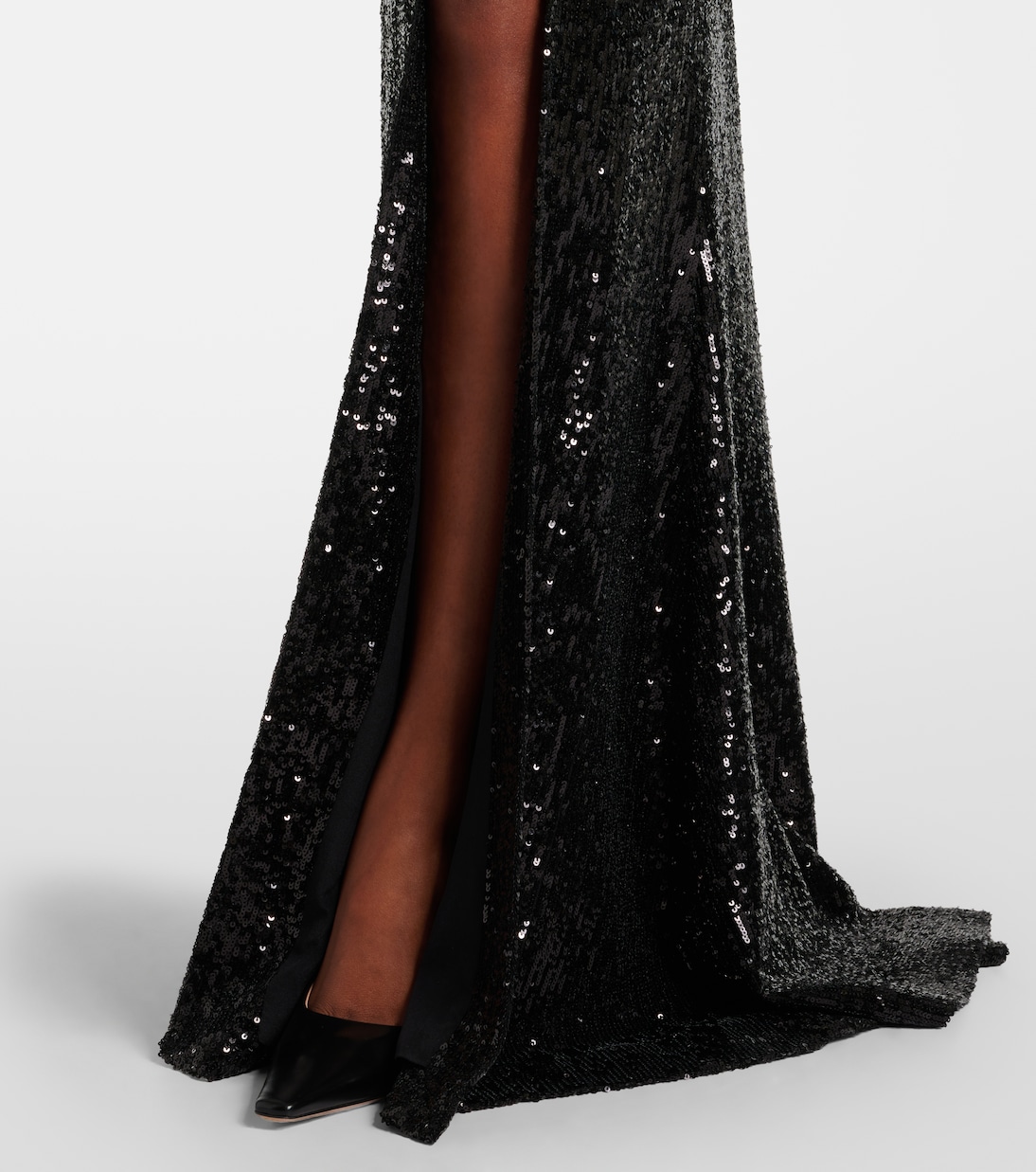 Abito lungo con paillettes e cut-out | Elie Saab
