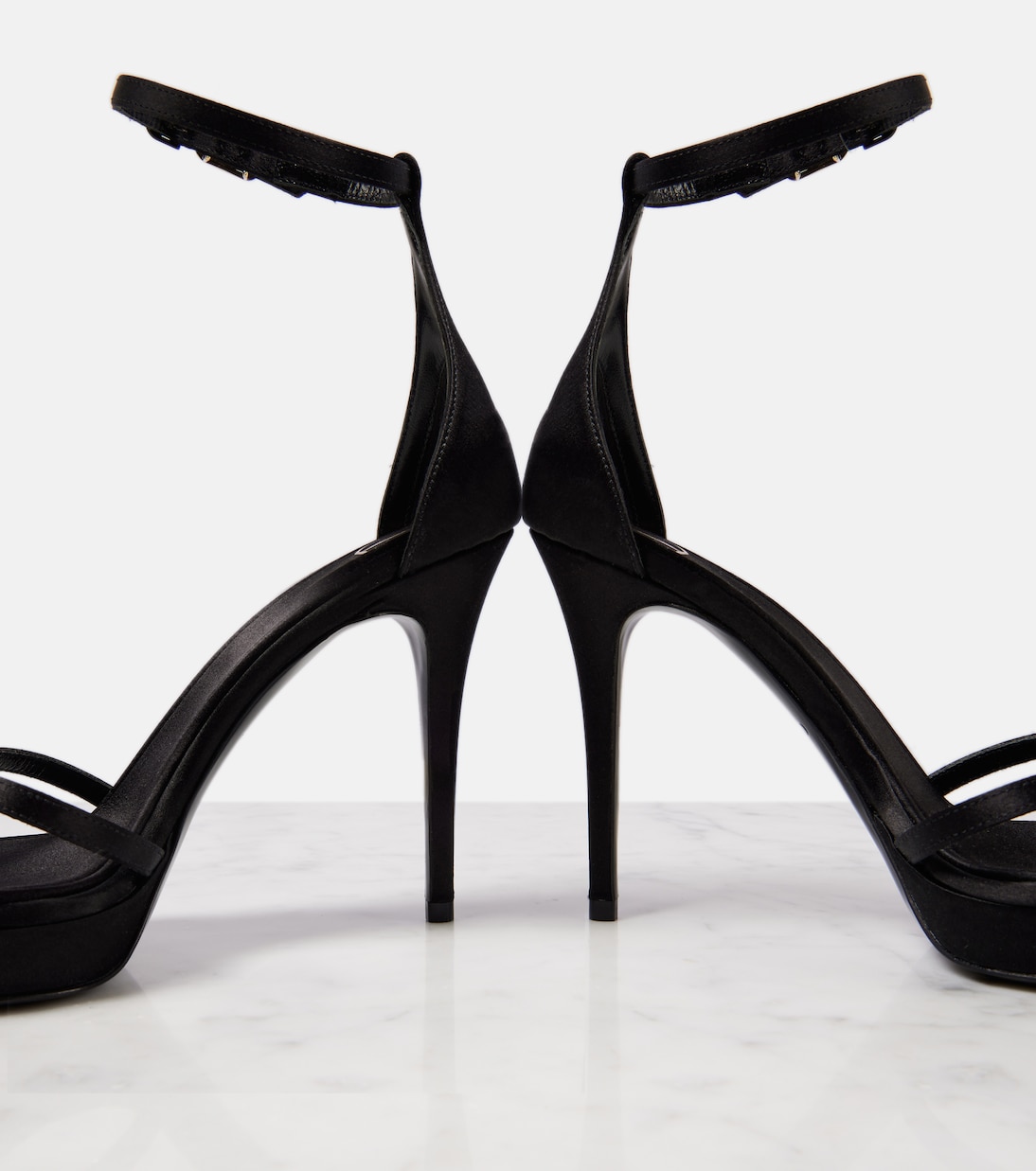 Eveninglam 120 satin platform sandals | Valentino Garavani