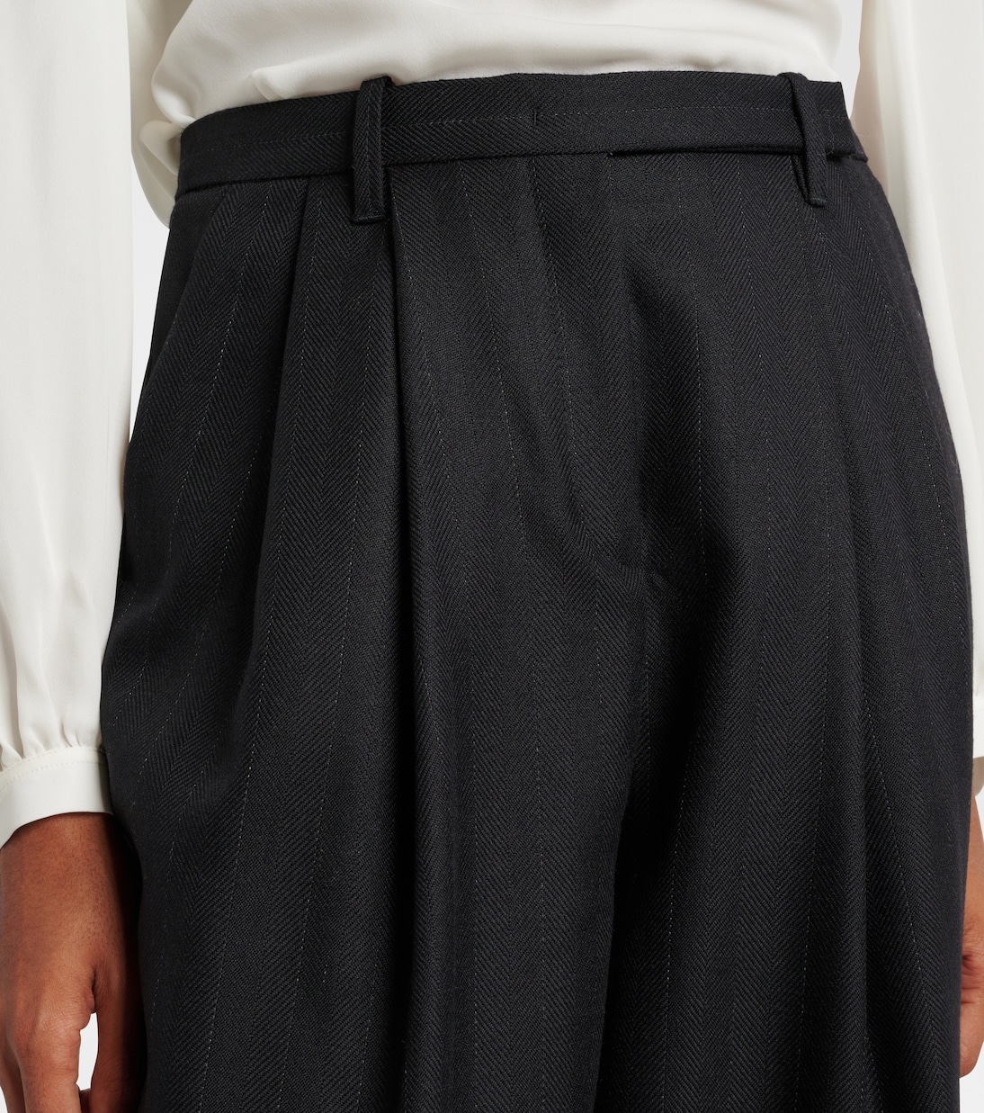 Modern Sophistication pinstripe wool pants | Dorothee Schumacher