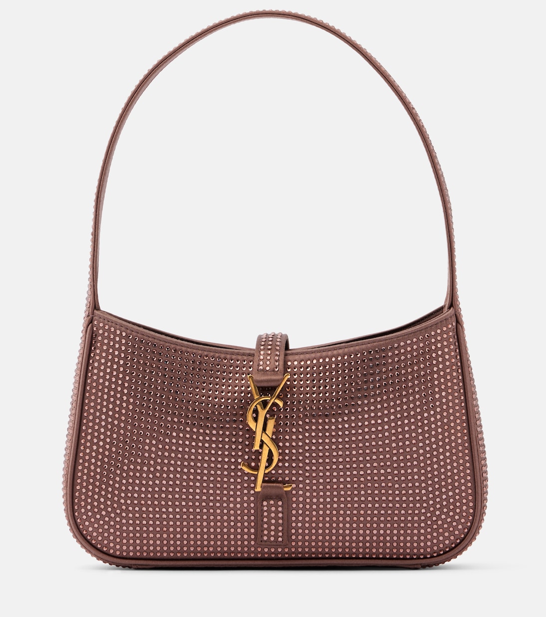 Borsa a spalla Le 5 à 7 Mini in raso con cristalli | Saint Laurent