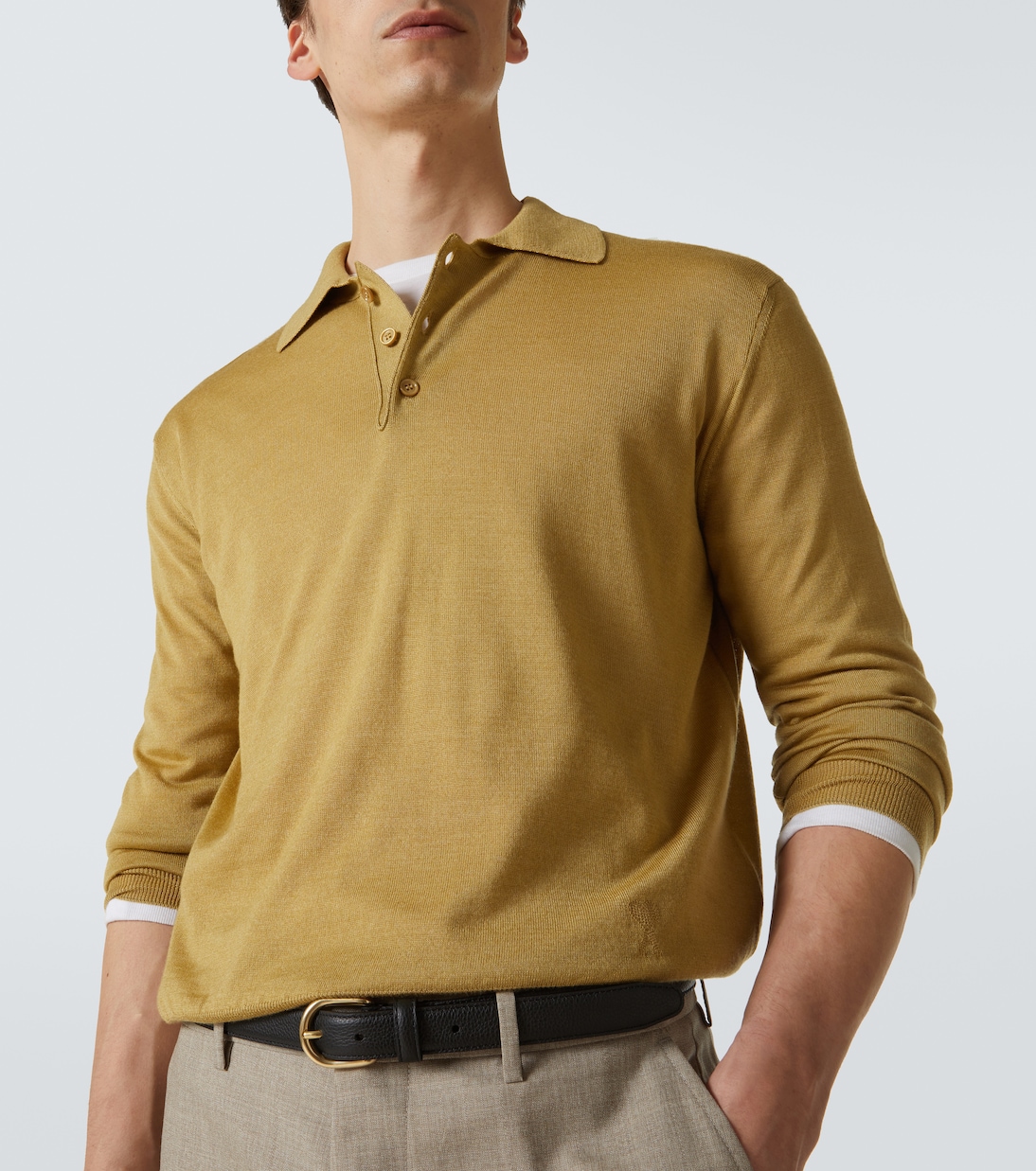 Wool and silk polo sweater | Ami Paris