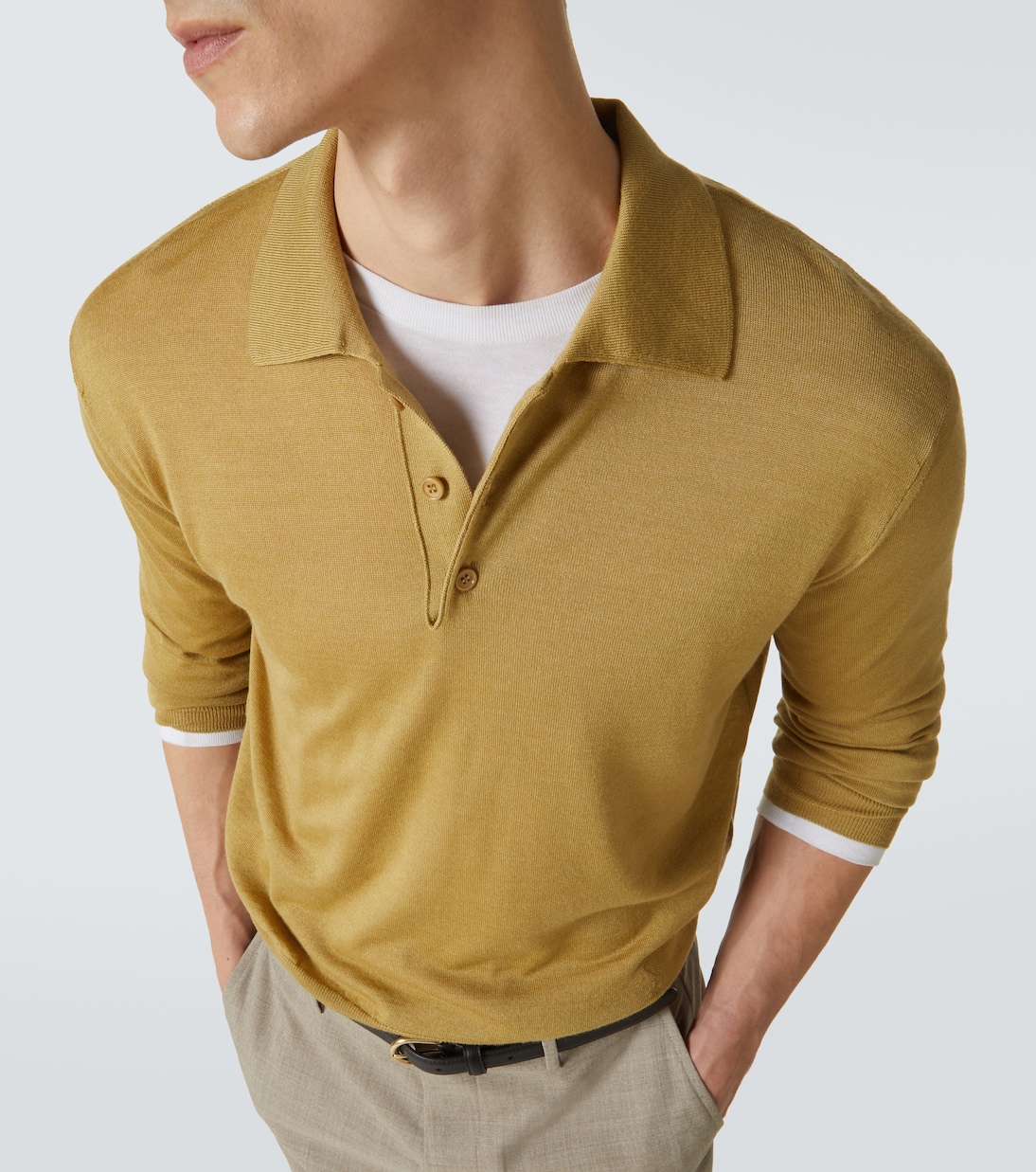 Wool and silk polo sweater | Ami Paris