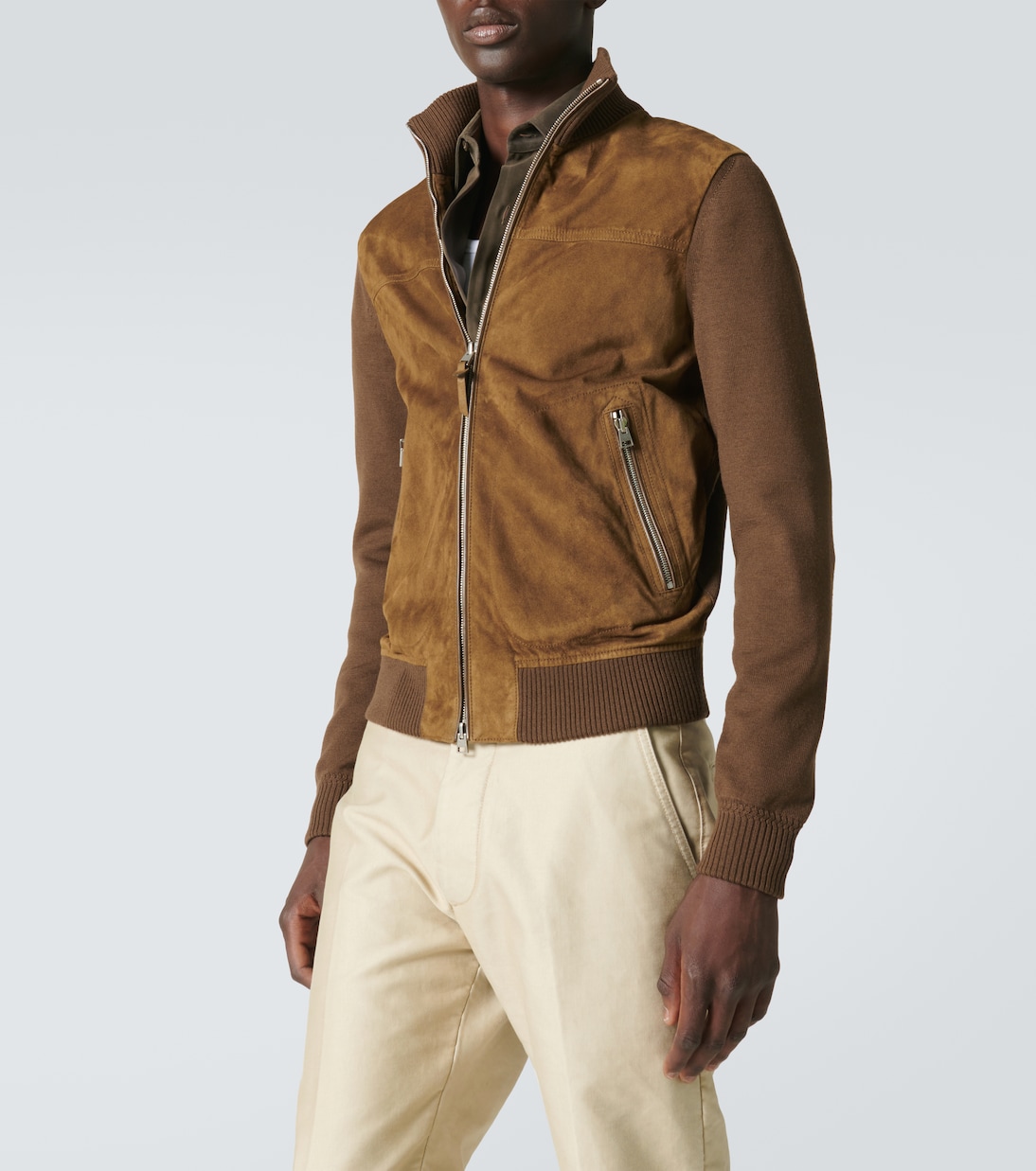 Paneled suede and wool jacket | Tom Ford