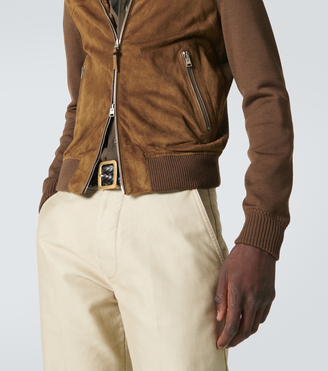 Paneled suede and wool jacket | Tom Ford