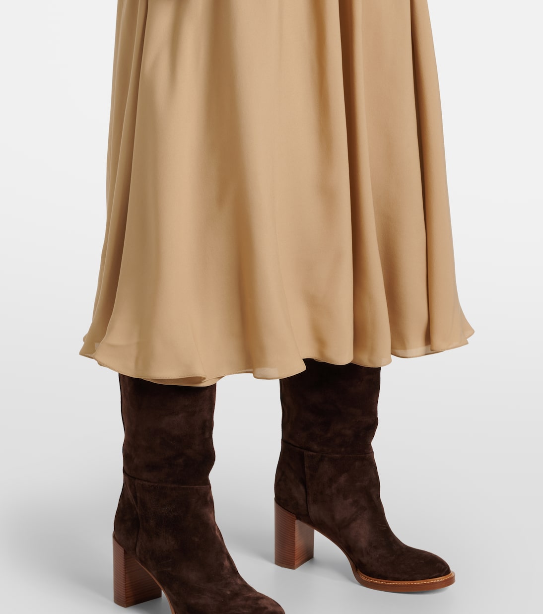 Falda midi Kynlee de georgette de seda | Ralph Lauren Collection