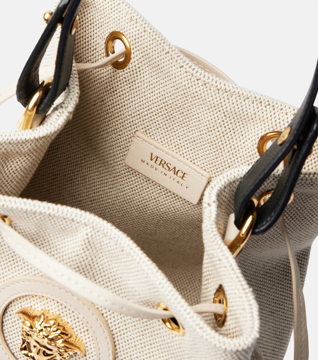 Secchiello La Medusa Small in canvas | Versace