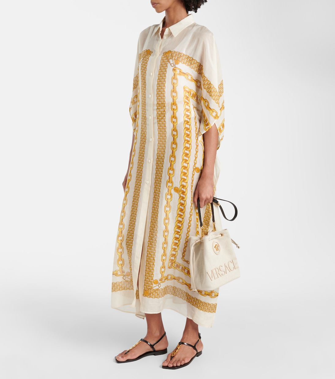Secchiello La Medusa Small in canvas | Versace