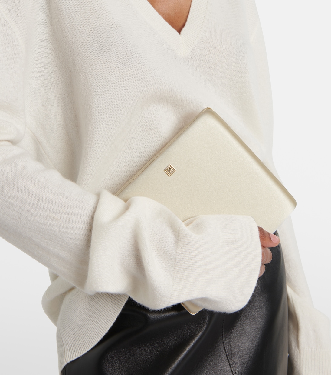 Clutch Box in raso | Toteme