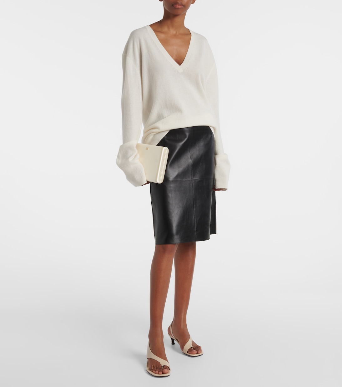 Clutch Box in raso | Toteme
