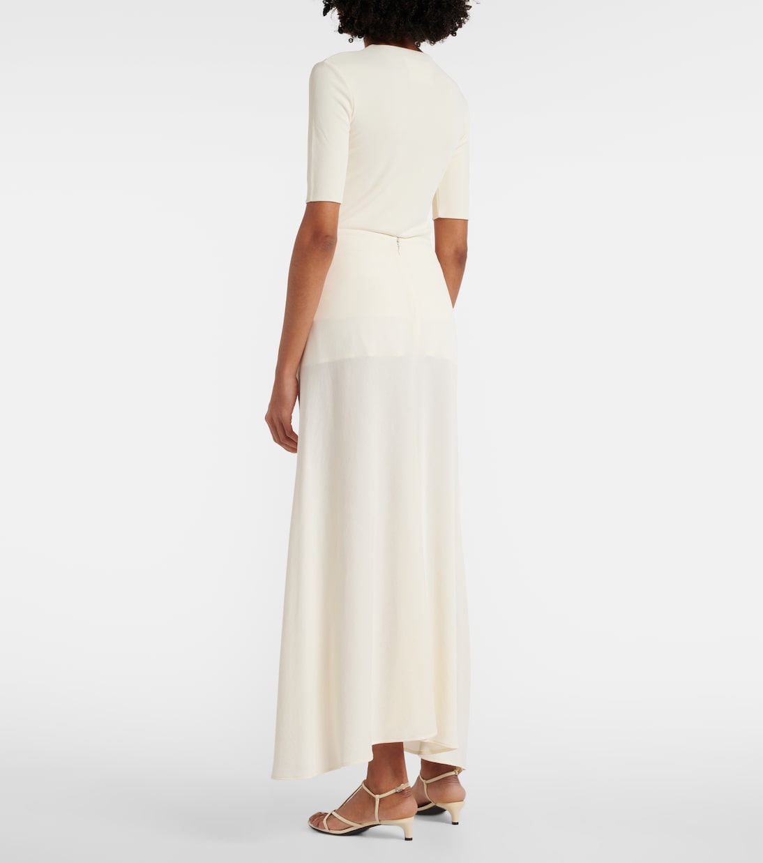 Jupe midi en crêpe | Jil Sander