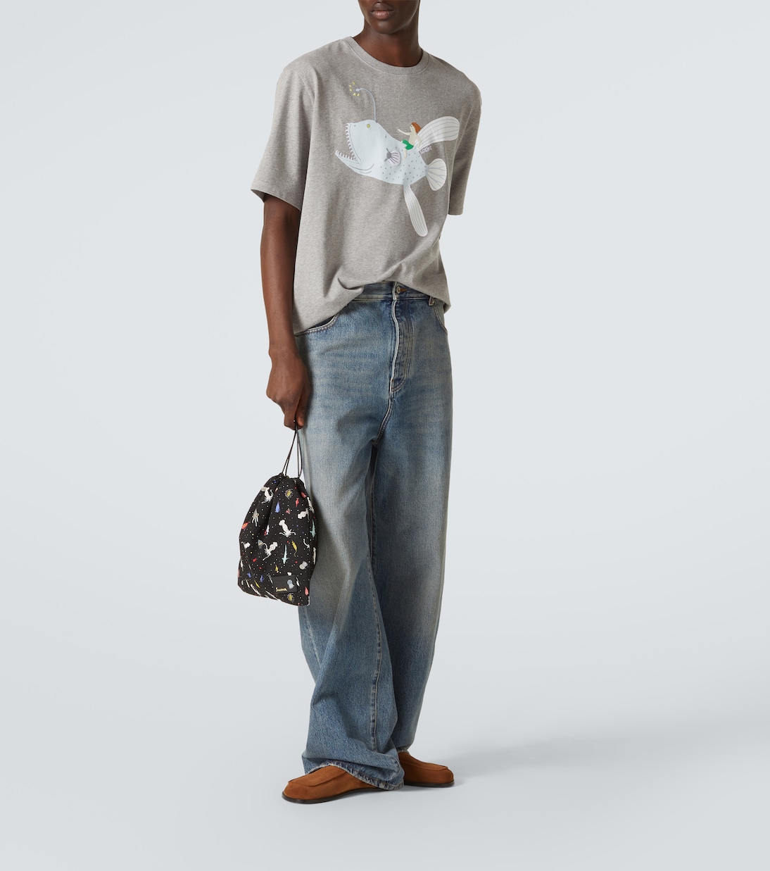X Suna Fujita T-Shirt Deep Sea aus Baumwoll-Jersey | Loewe
