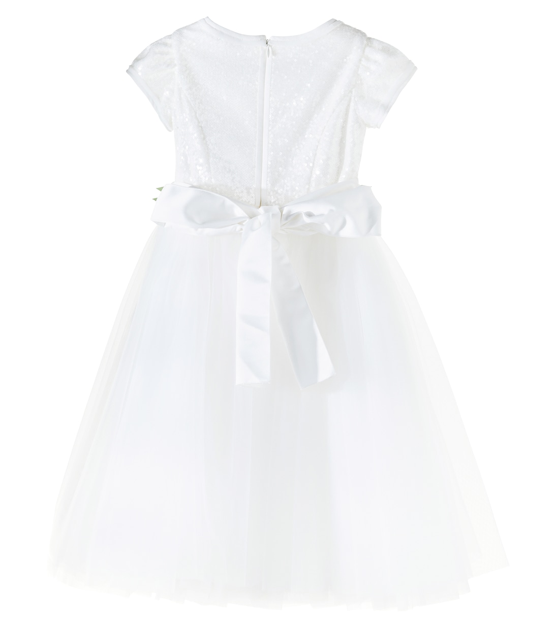 Abito in tulle con applicazioni floreali | Monnalisa